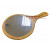 Wooden Hand Round Mirror #D417A